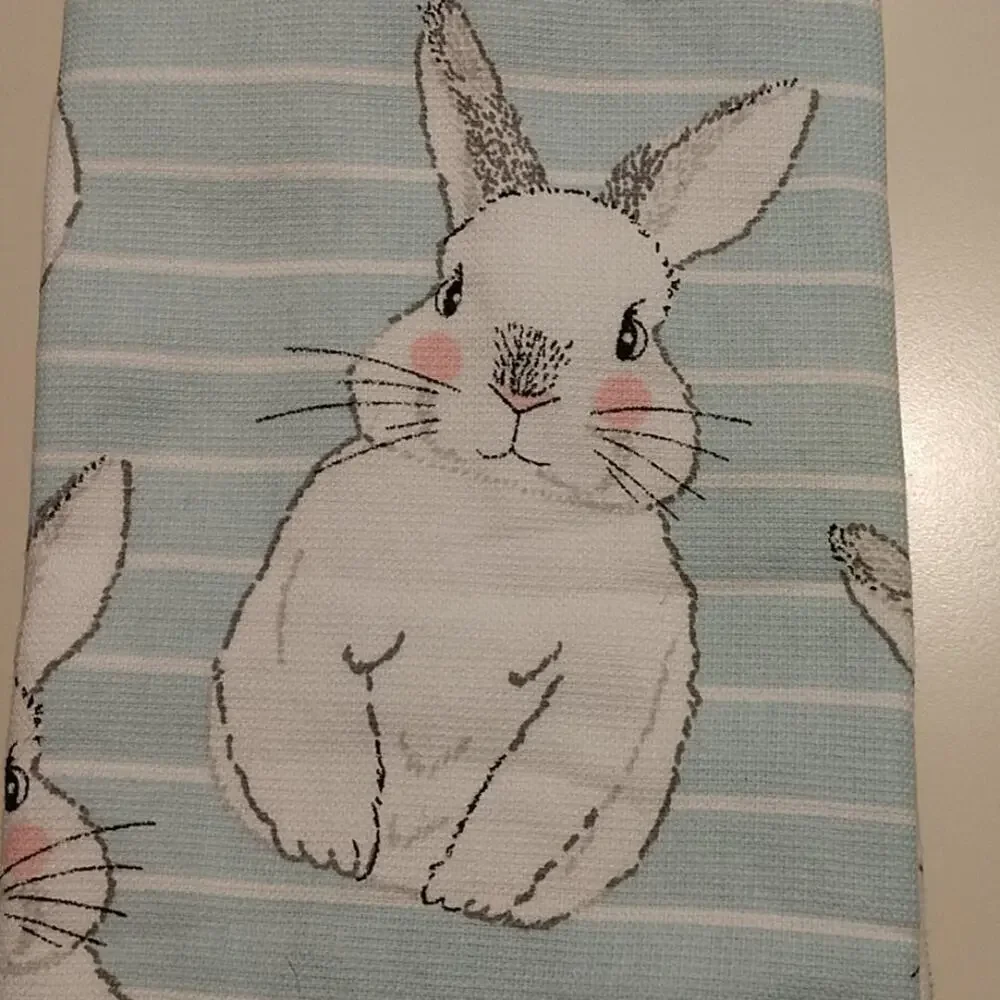 Set of 3 Kitchen Towels with Bunny